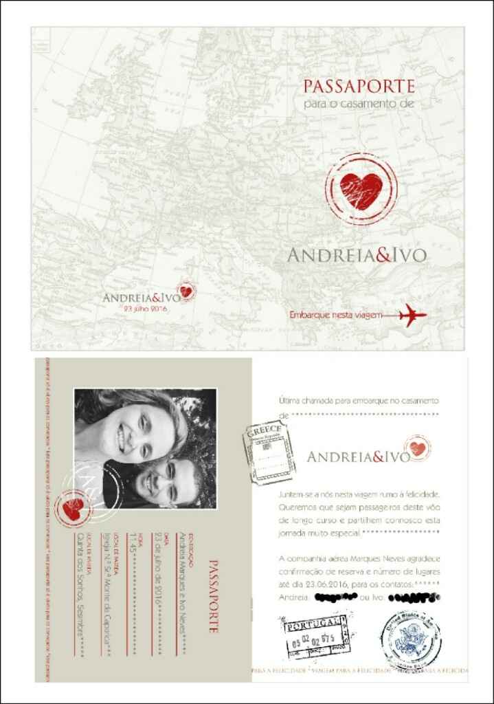 Os nossos convites - 1