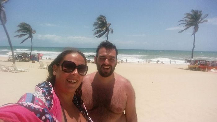 Na praia