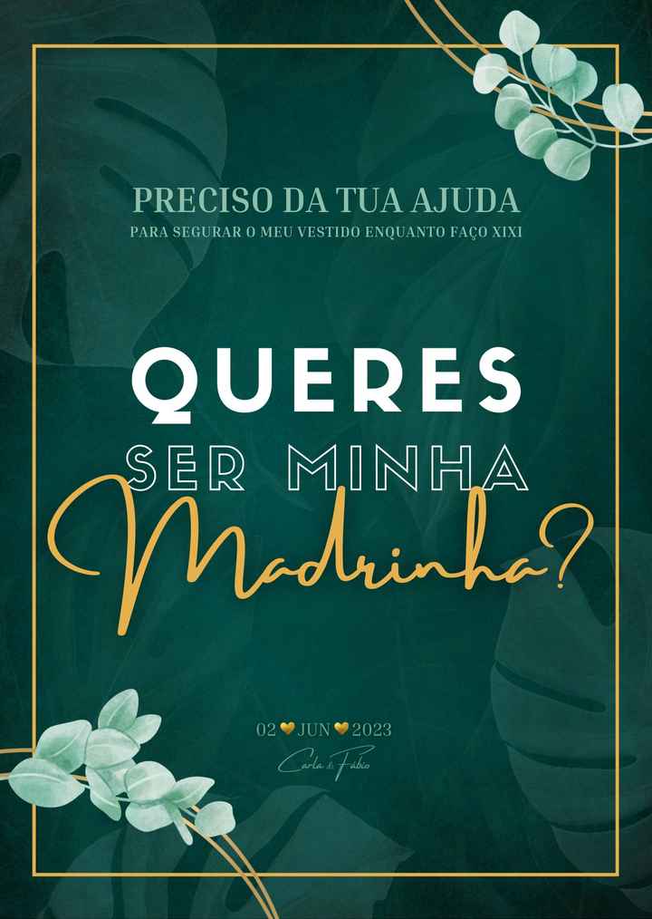 Convites aos padrinhos - 1