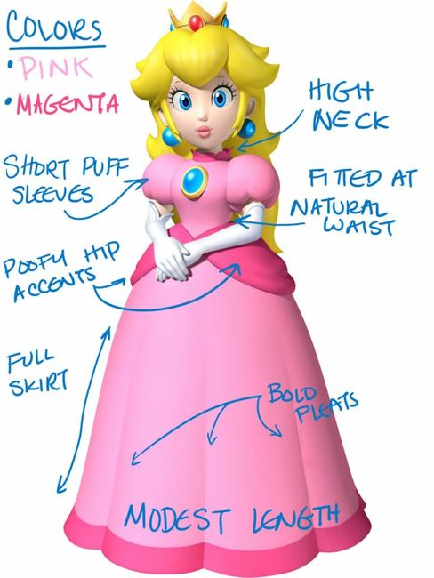 Vestido de noiva - princesa peach - inspirações - 2