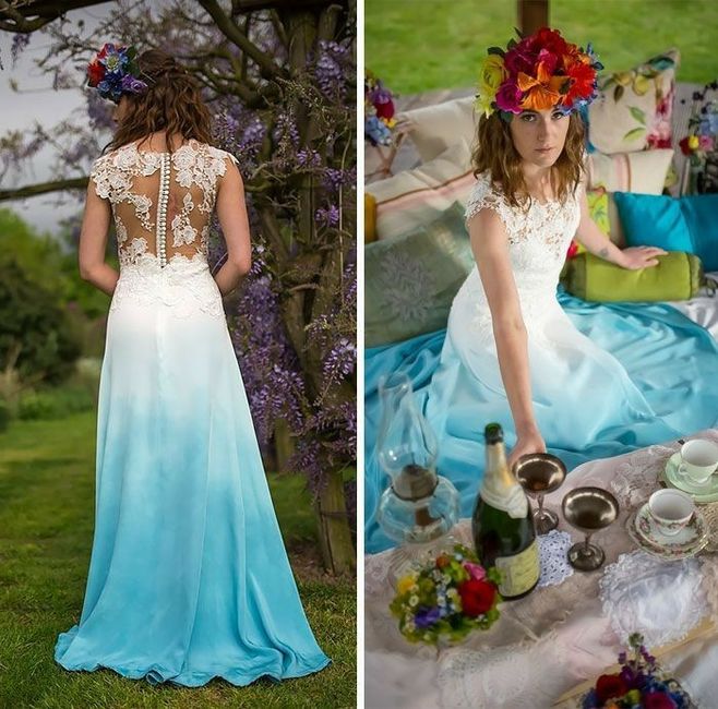 Vestidos de noiva de cor- inspirações - 2