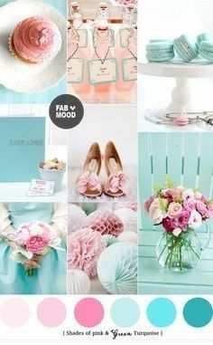 Decoração turquesa, rosa e branco - 4
