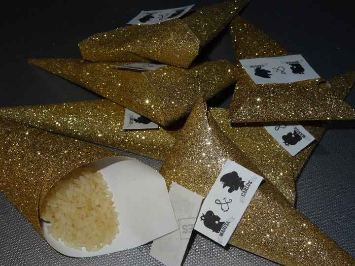 Os cones para o arroz