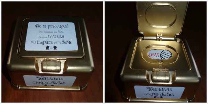 Toalhitas para limpar os dedos