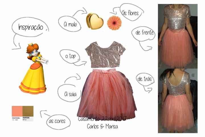 A roupa das damas de honor