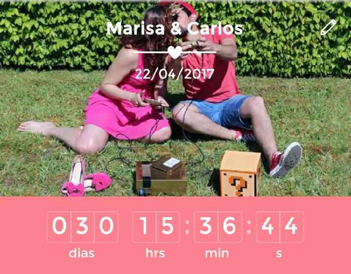 It's the final countdown - 30 dias - 1
