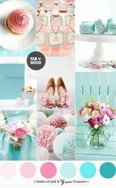 Decoração turquesa, rosa e branco - 4