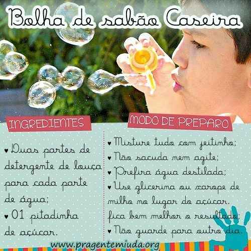 Líquido bolas de sabão diy - receitas - 1