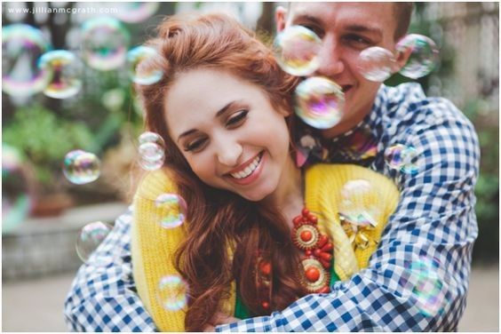 Fotos com bolas de sabão