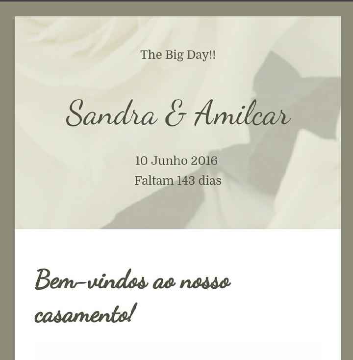 Visitas site casamento - 1