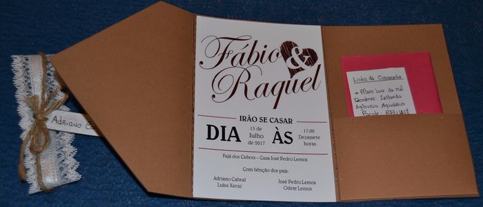 o meu convite de casamento
