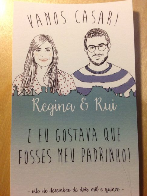 Convites para os padrinhos e madrinhas - 1