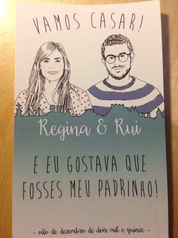 Convites para os padrinhos e madrinhas - 1