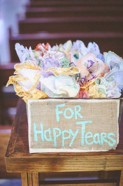 Lencinhos para lágrimas de alegria