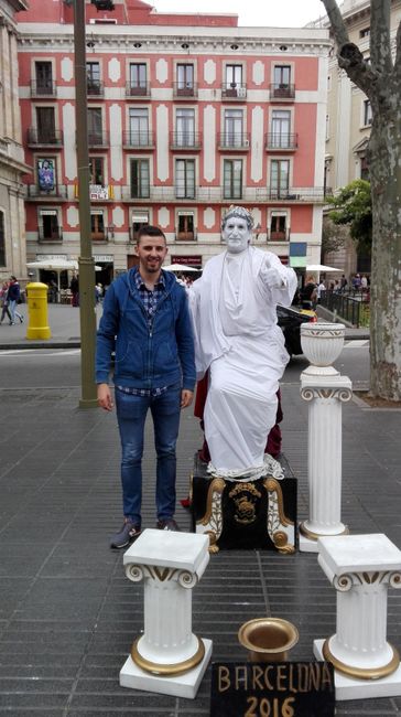 Estátuas em Las Ramblas