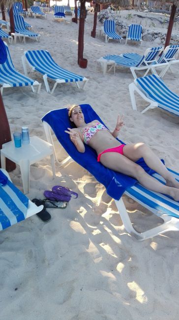 Na praia do hotel