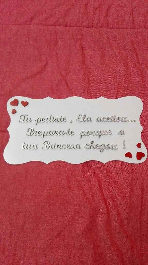 Plaquinha "aí vem a noiva" - 1