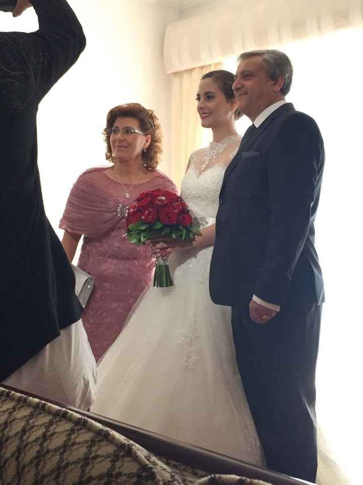Com os pais da noiva
