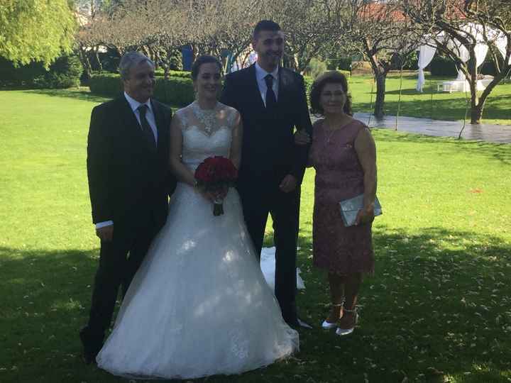 Com os pais da noiva