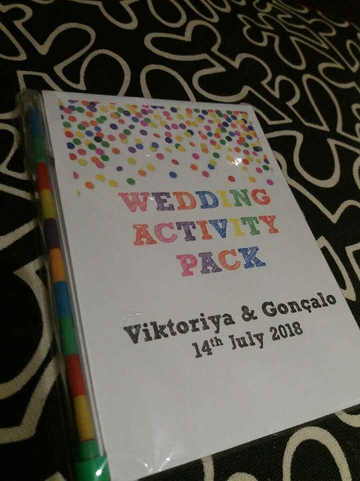 Kids wedding activity pack