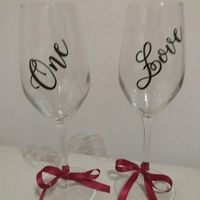 One Love Wedding Flutes