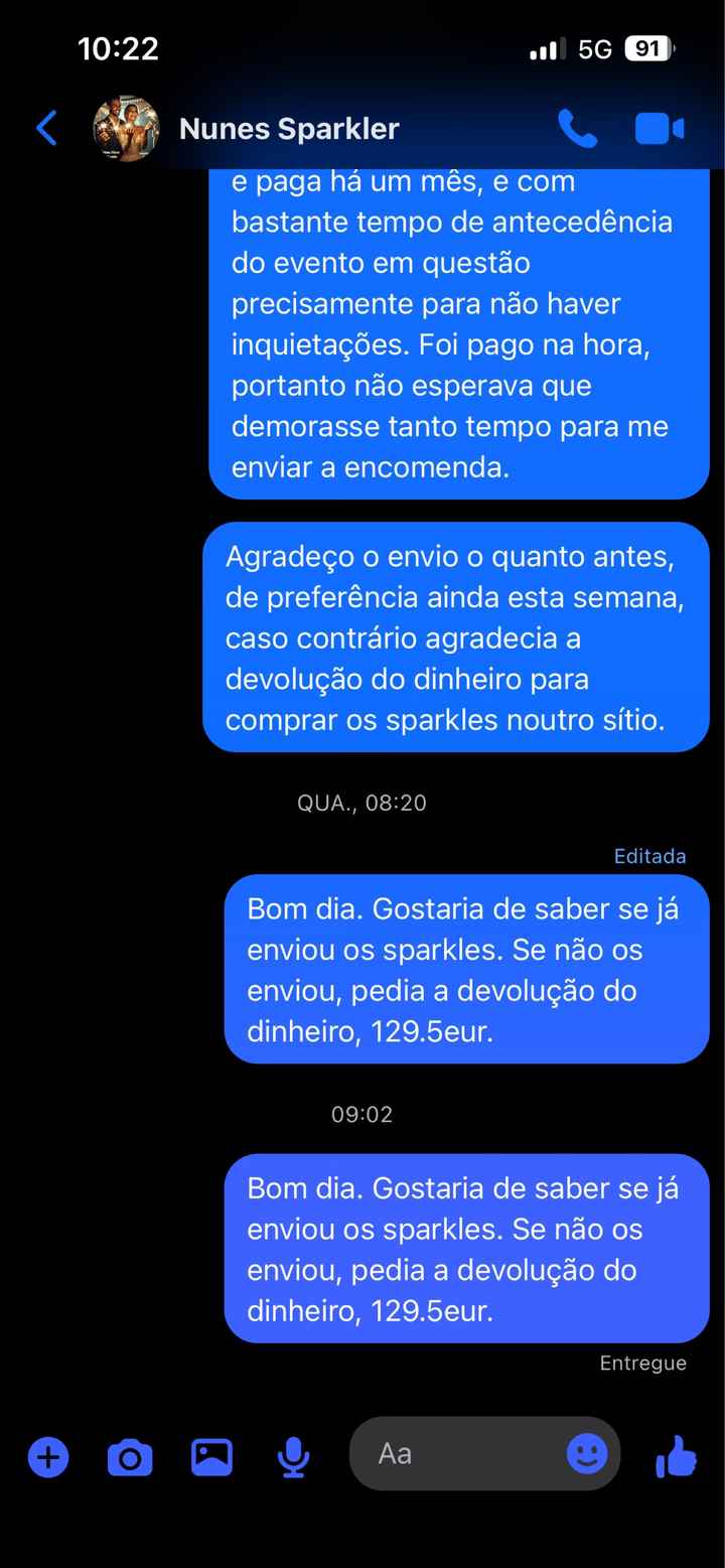 Nunes sparkler - é normal demorar? - 1