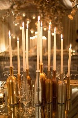 DIY Garrafas Centros de Mesa