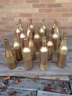 DIY Garrafas Centro de Mesa