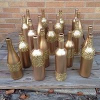 DIY Garrafas Centro de Mesa