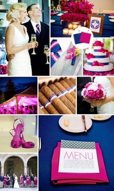 Decoração Casamento - Navy e rosa