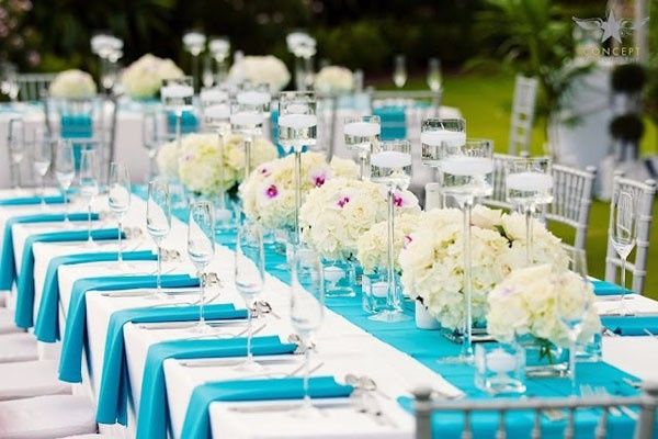 Cores Casamento: Azul Claro e Branco