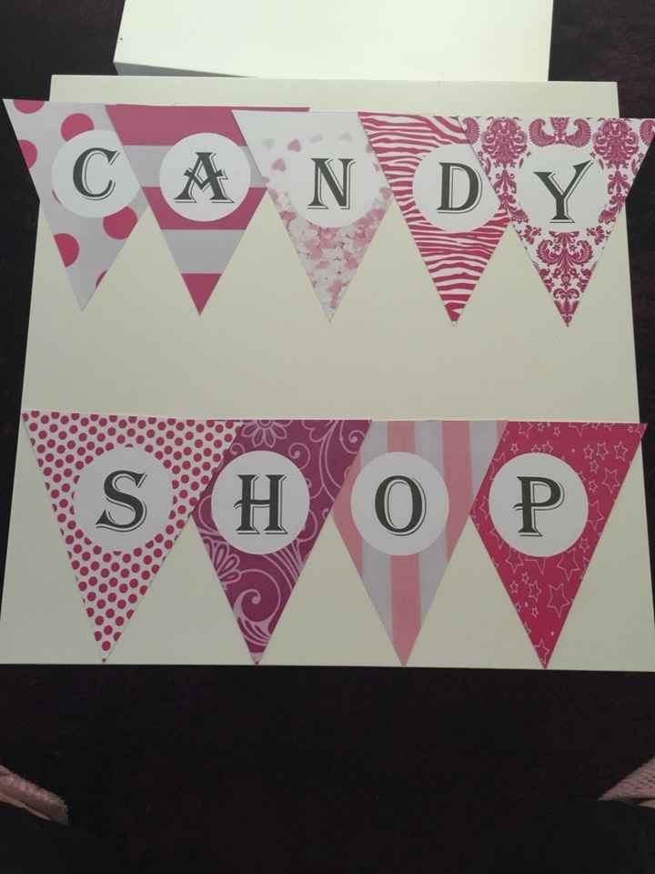 Letras para o candy shop - 1