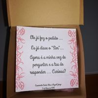 Primeiro cartão para o convite das damas de honor
