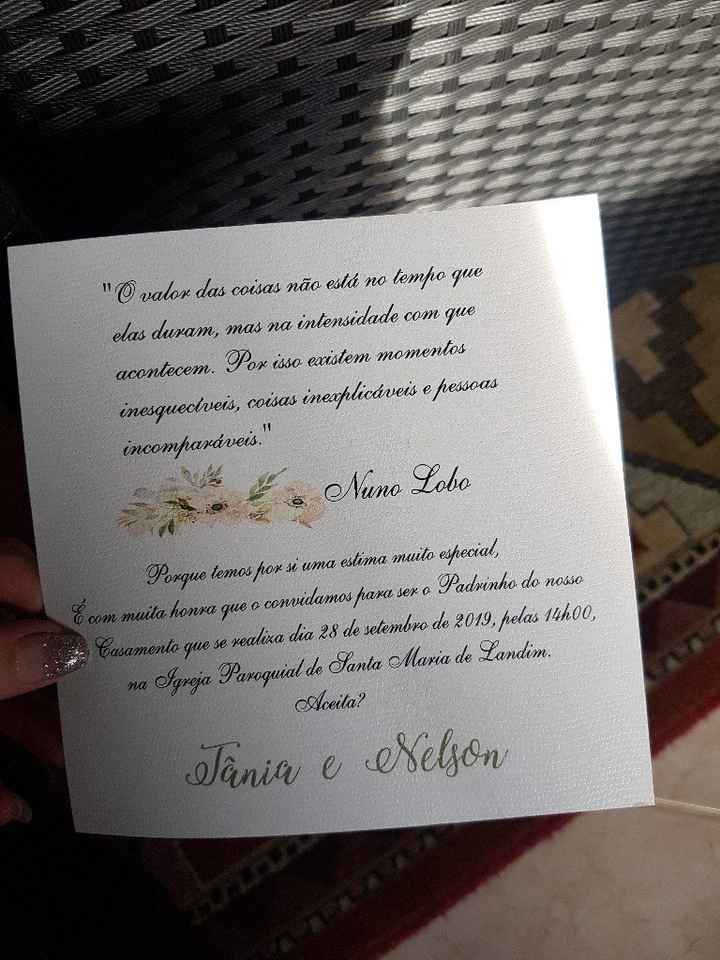 Convites para os padrinhos ♡ - 2