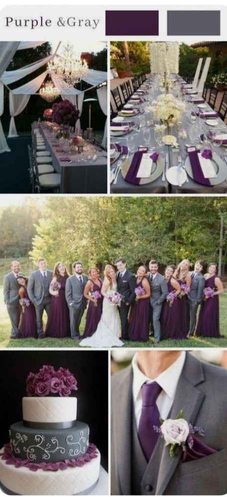 Mês Roxo combinado com cinza/prata - 2