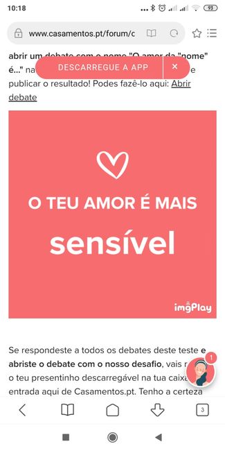 o amor da Catarina é sensível! - 1
