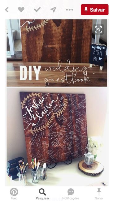 Inspiração original para guest book - 2