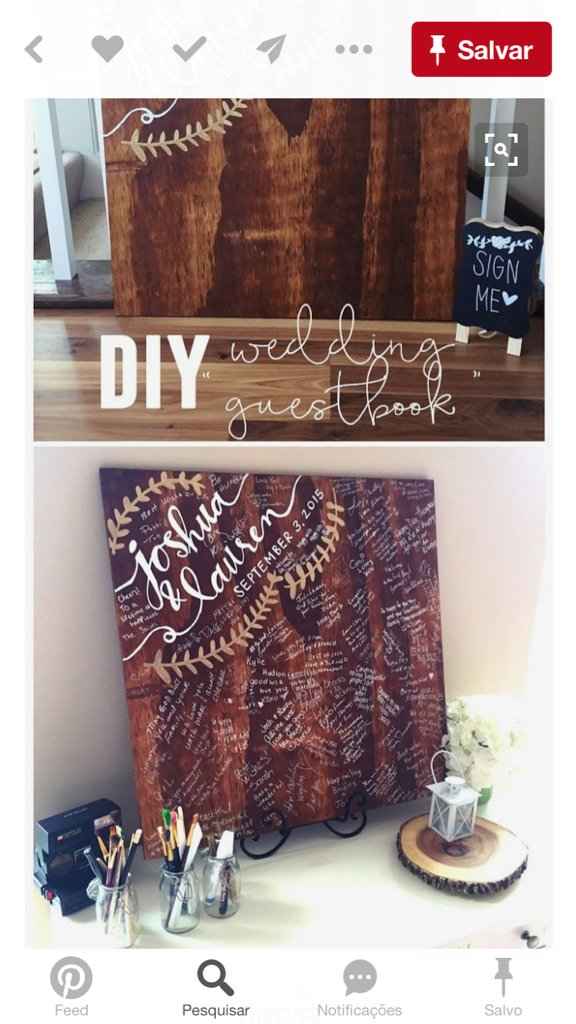 Inspiração original para guest book - 2