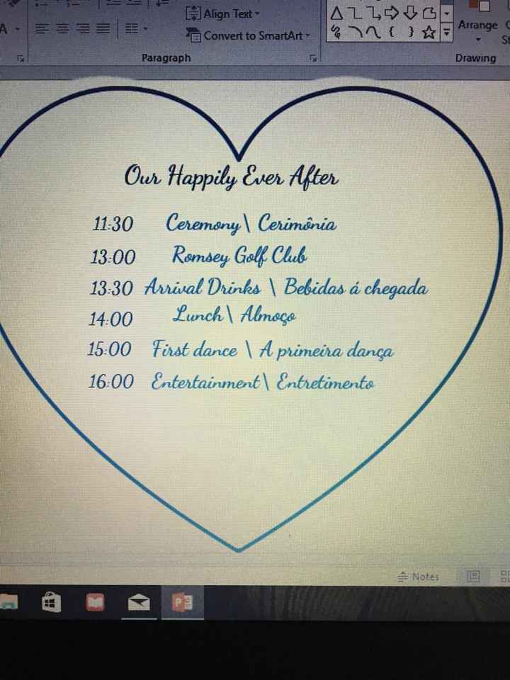 Timeline " our happily ever after " - 2