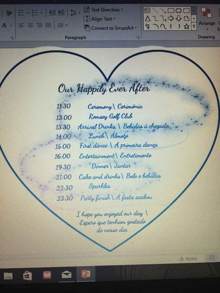 Timeline " our happily ever after " - 1