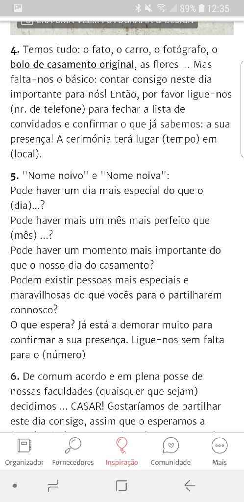 Texto criativo para convites de casamento - 2