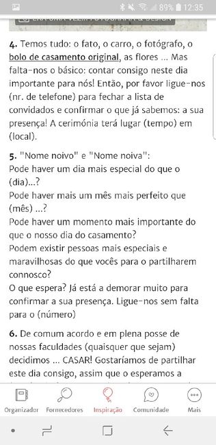Texto criativo para convites de casamento - 2