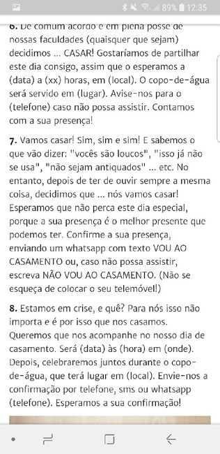 Texto criativo para convites de casamento - 3