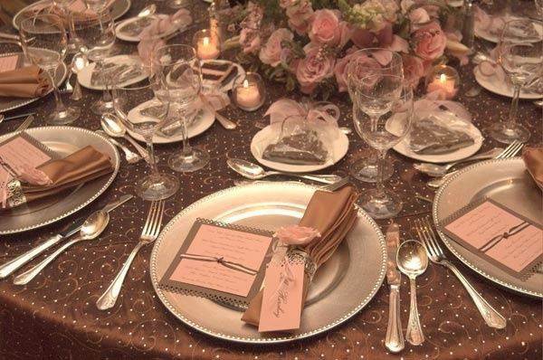 Inspirações dourado e rosa salmão