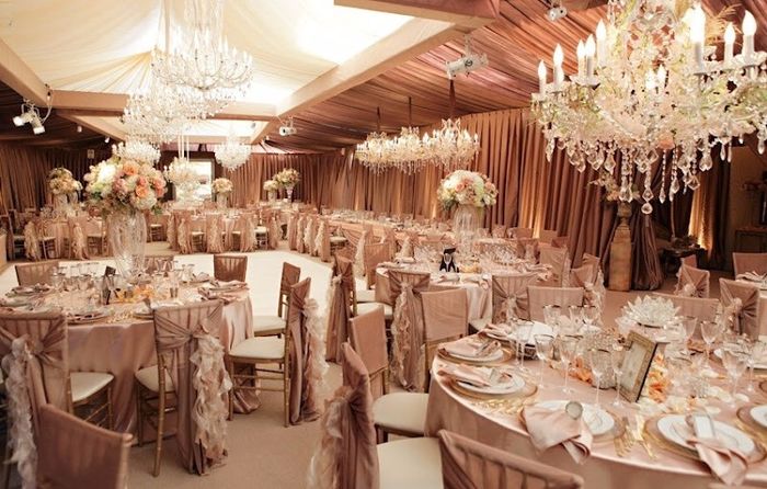 Inspirações dourado e rosa salmão