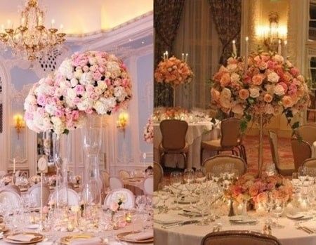 Inspirações dourado e rosa salmão