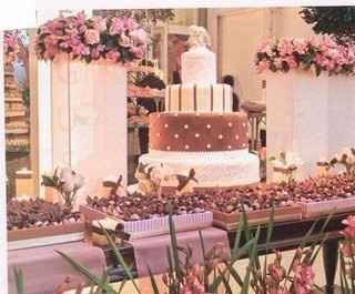 Inspirações dourado e rosa salmão