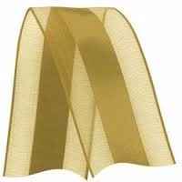 organza com cetim dourad