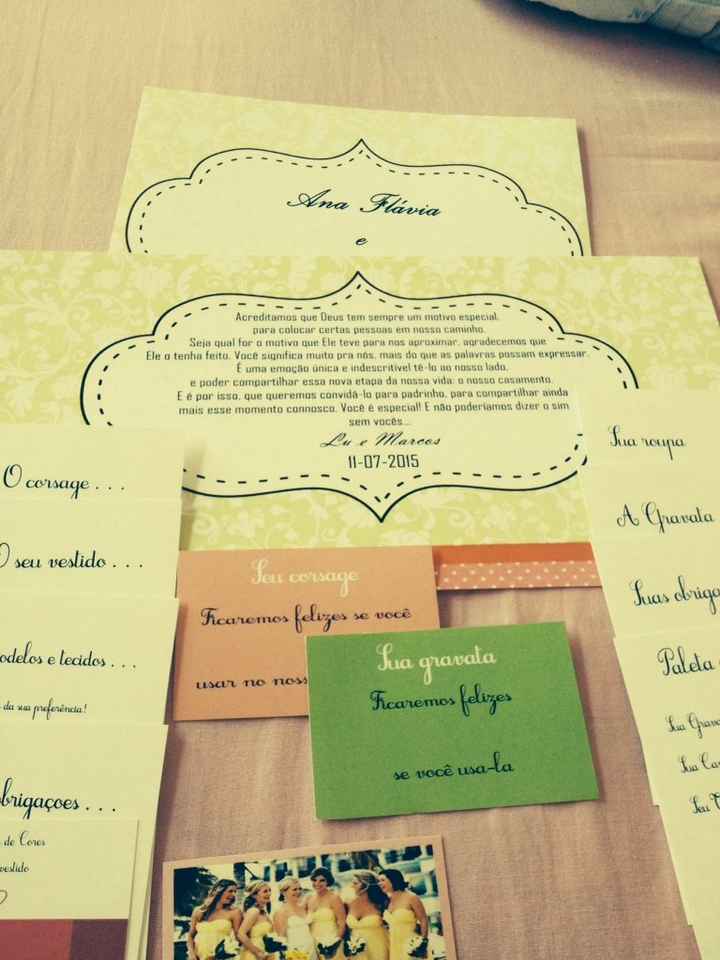Convites padrinhos  - 2