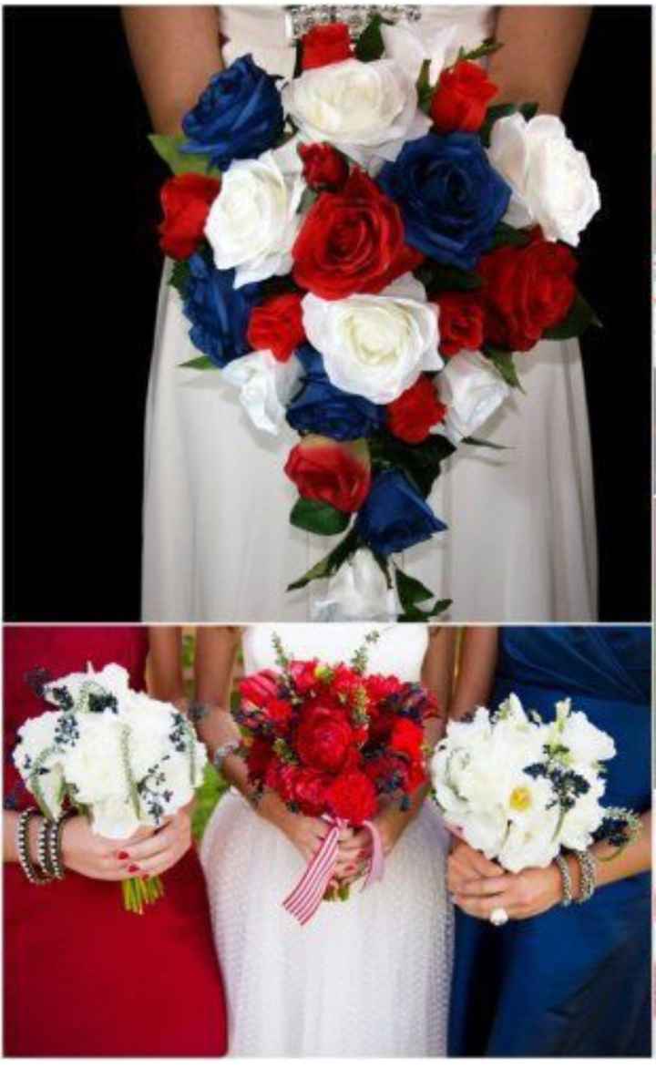 Mês vermelho ~ bouquets em vermelho e azul - 1